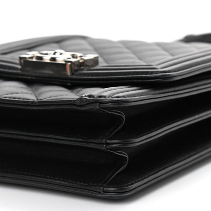 Chanel Calfskin Quilted North South Boy Flap Black 10 of 10
