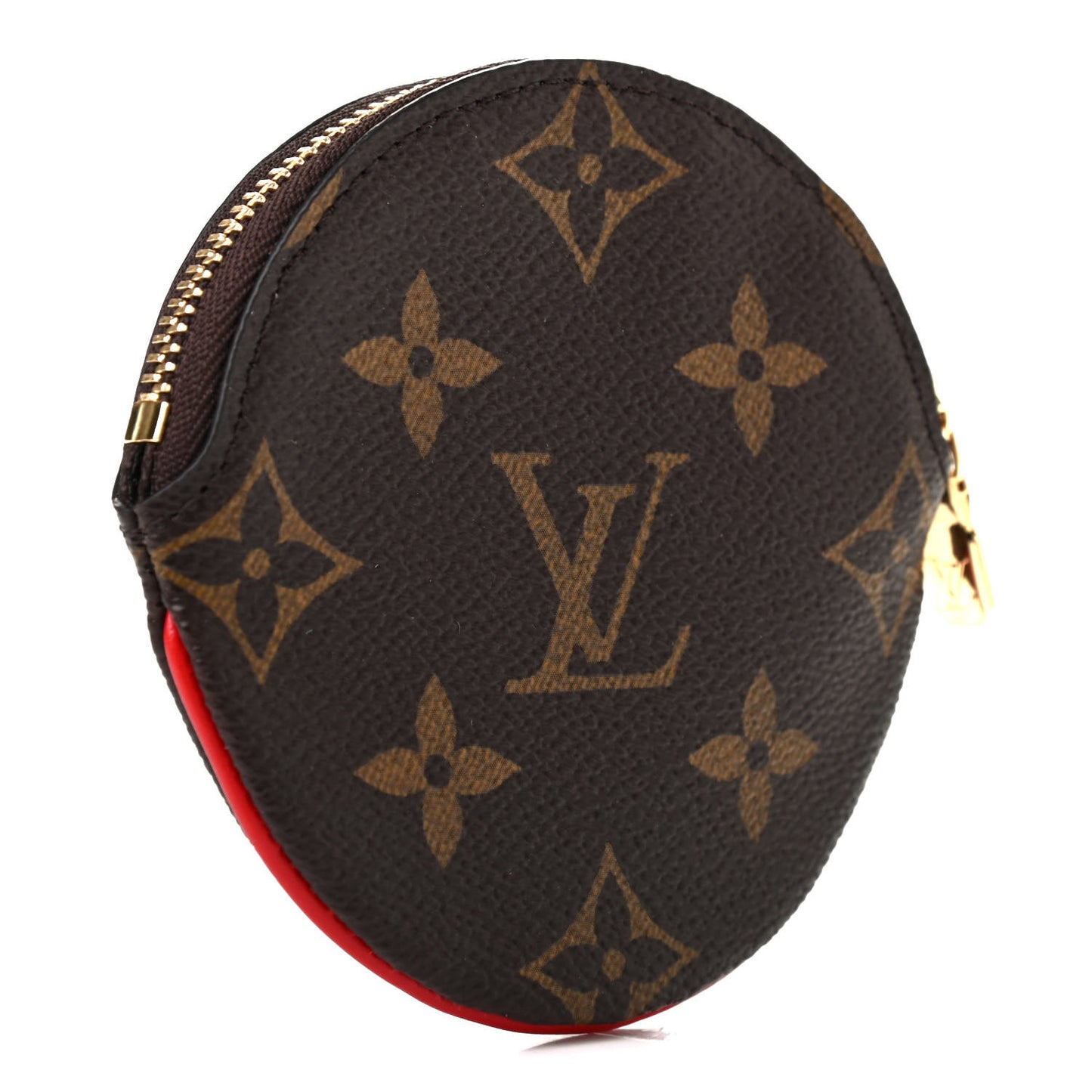 Monogram 2020 Christmas Animation Bumper Cars Round Coin Purse Coquelicot