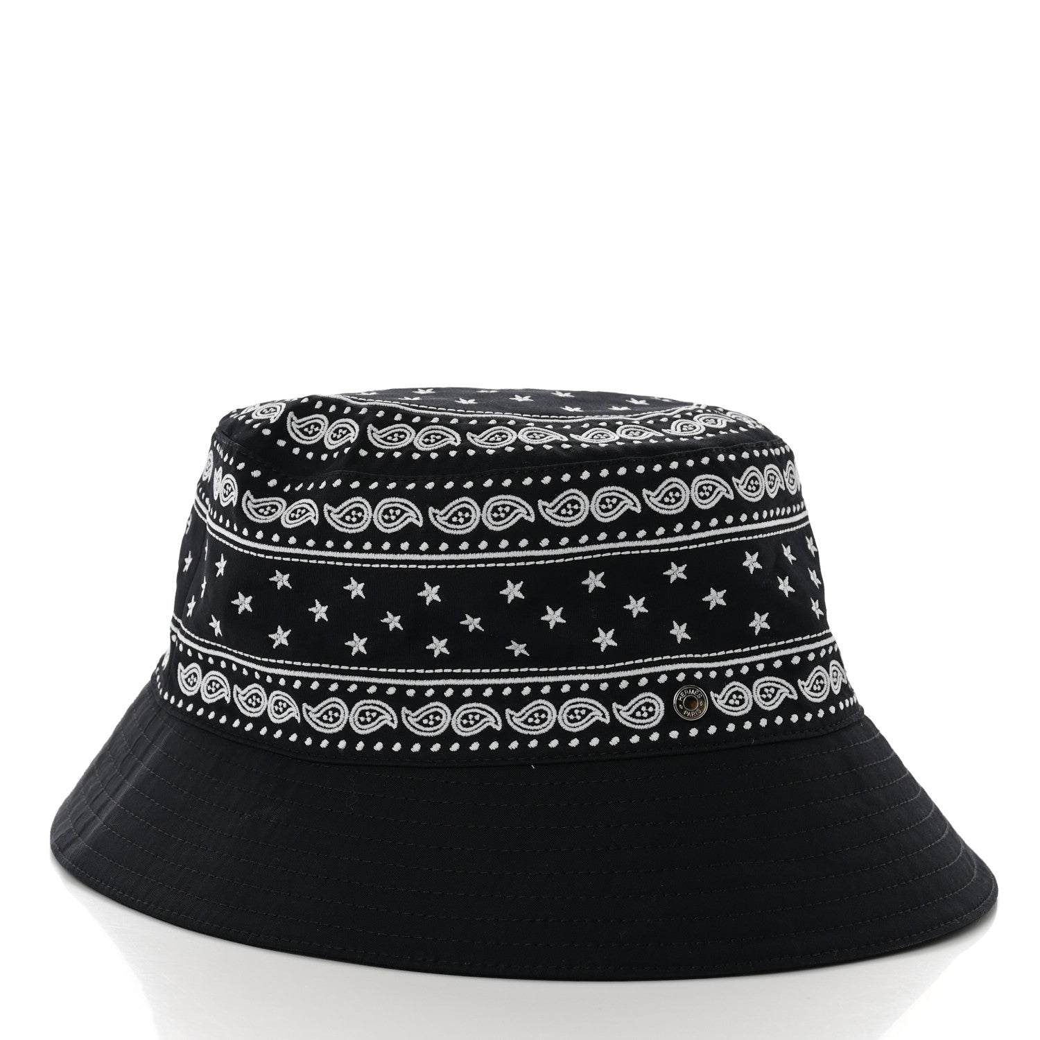 Hermes Technical Gabardine Balade Bandana Bucket Hat 57 Marine 4 of 9