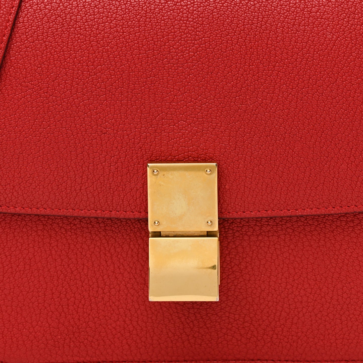 Goatskin Medium Classic Box Flap Bag Carmin