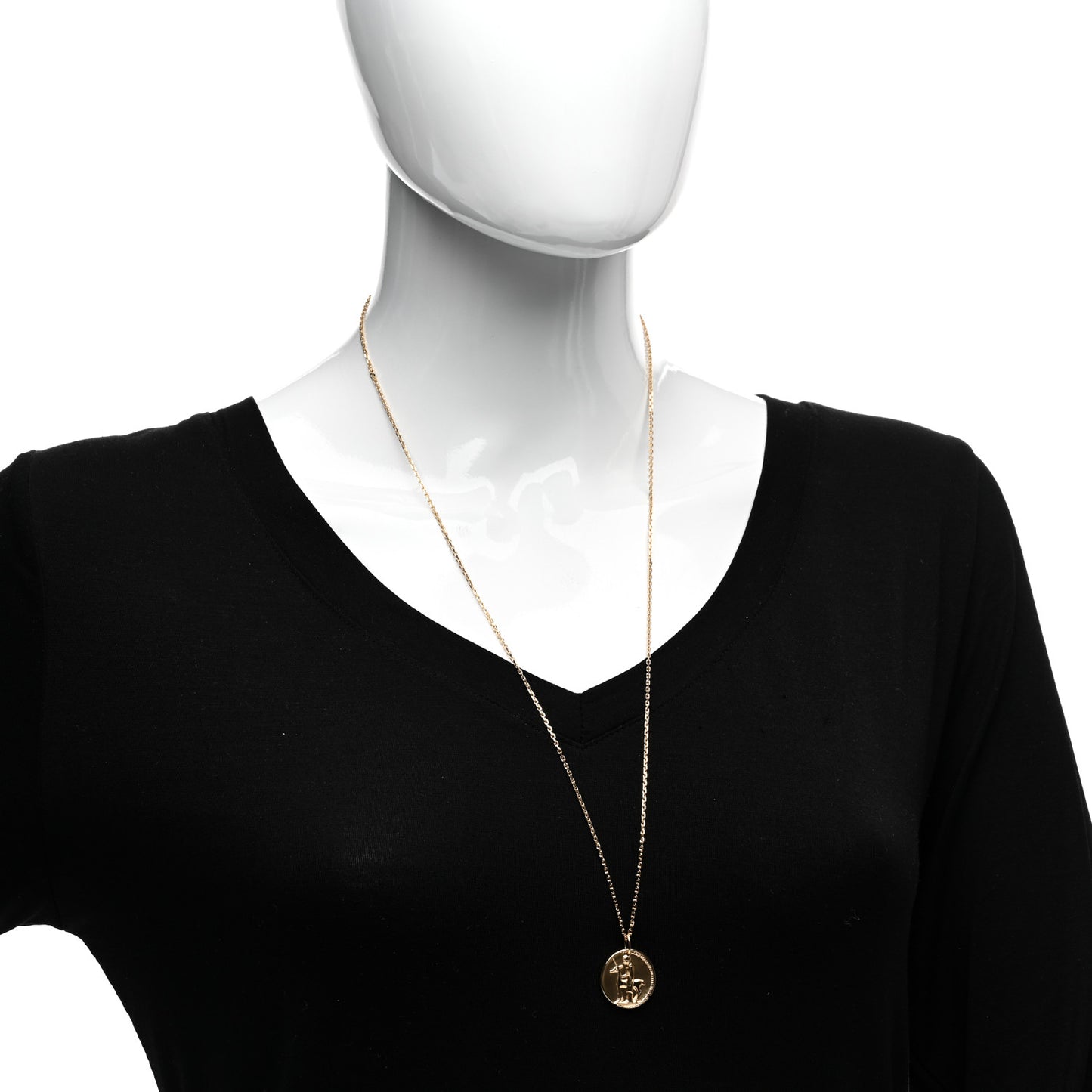 18K Yellow Gold Zodiac Virgo Pendant Necklace