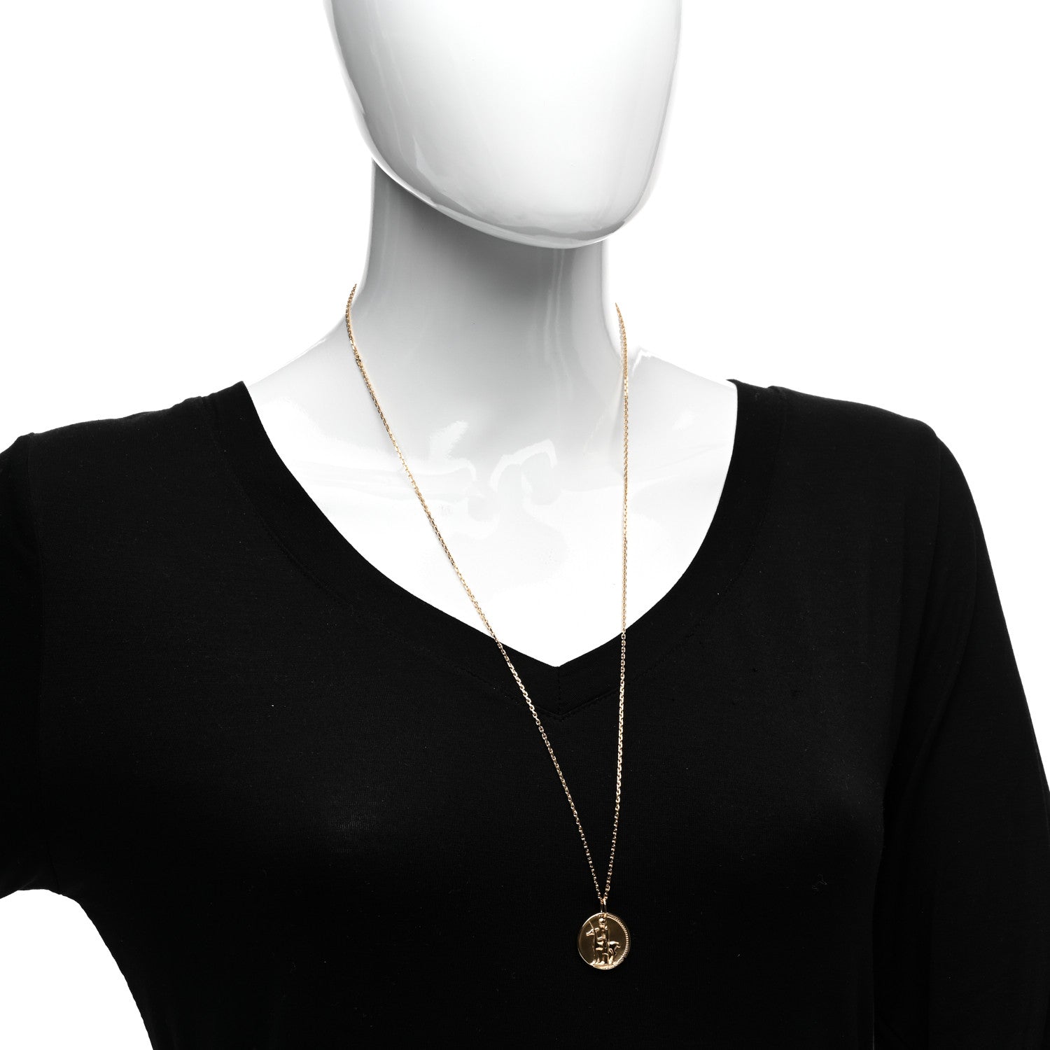 Van Cleef & Arpels 18K Yellow Gold Zodiac Virgo Pendant Necklace 2 of 6