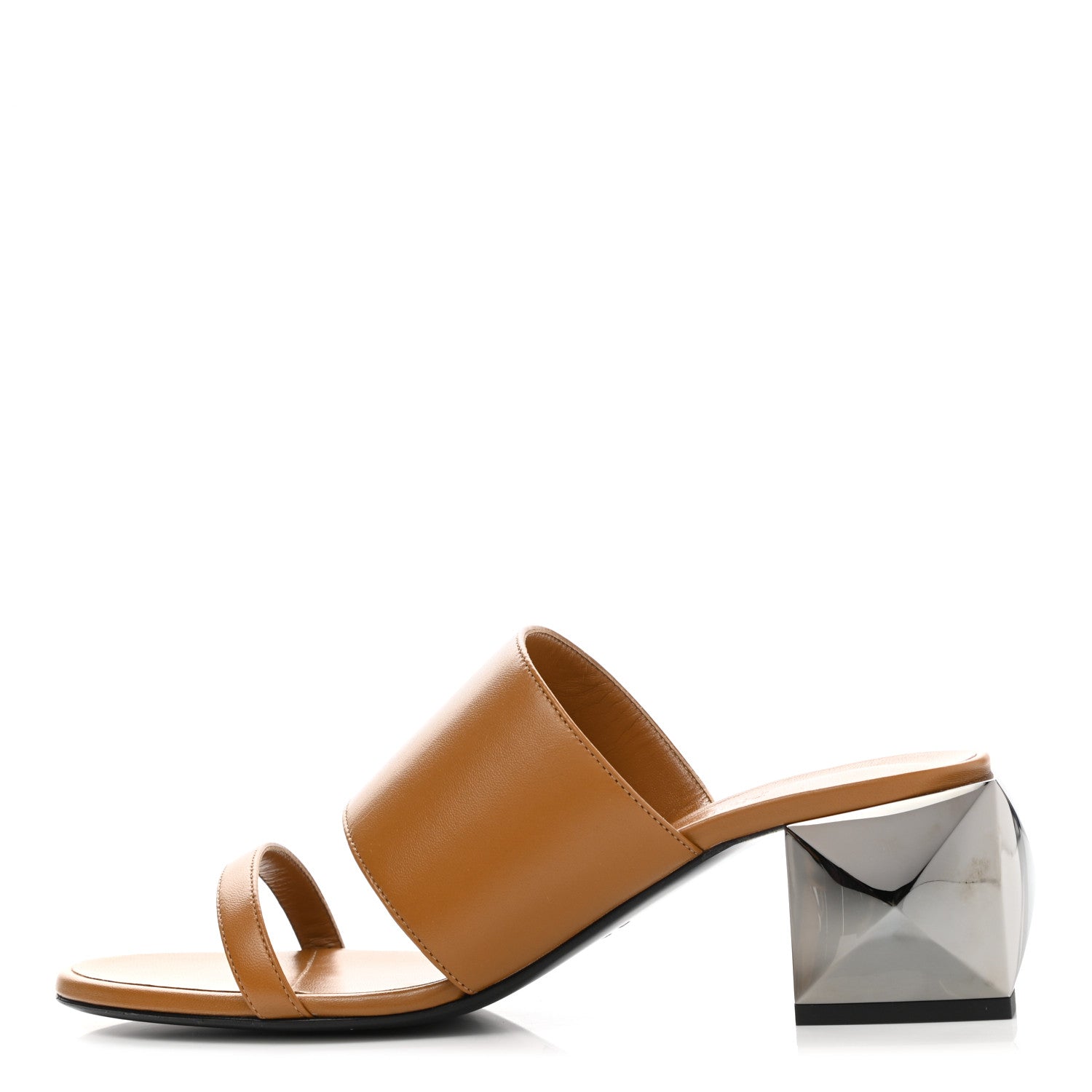 Hermes Lambskin Cornelia Sandals 40 Beige Dore 1 of 8