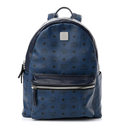MCM Visetos Medium Stark Backpack Navy Blue 1 of 11