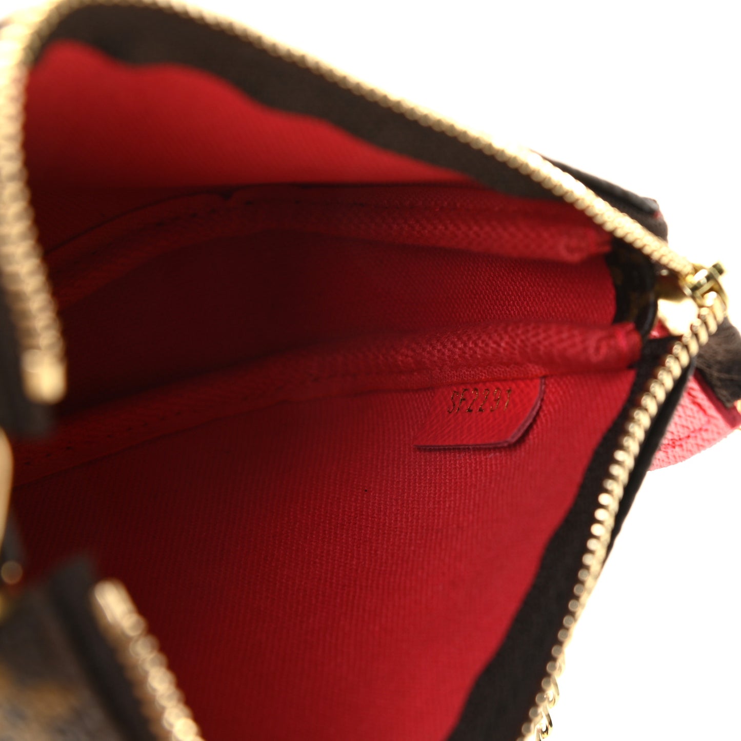Monogram 2021 Christmas Animation London Mini Pochette Accessories Red