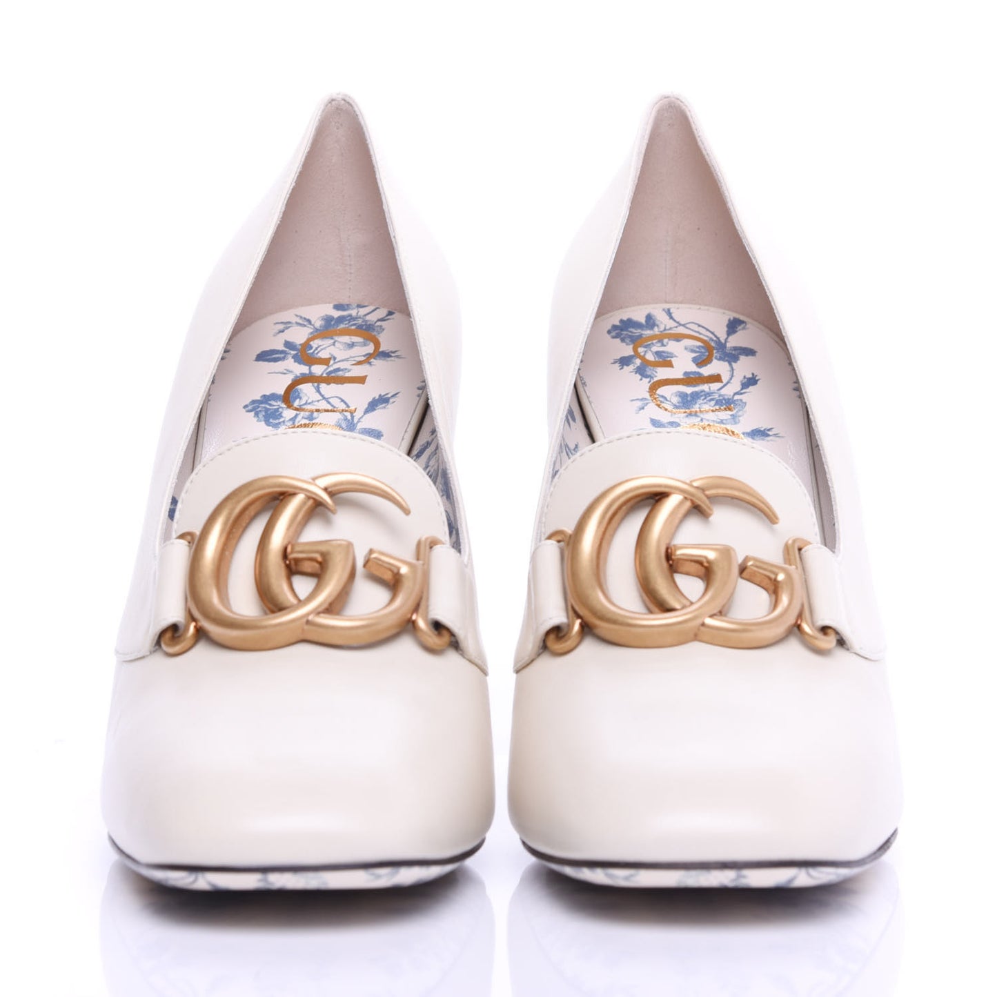 Malaga Kid GG Victoire 95mm Loafer Pumps 41 Vintage White