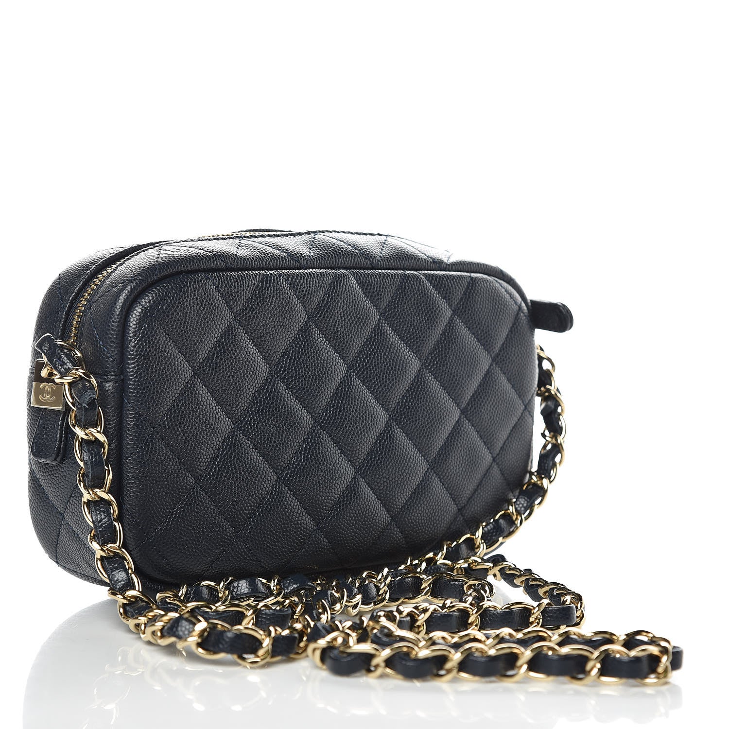 Chanel Caviar Quilted Camera Case Navy 3 of 8