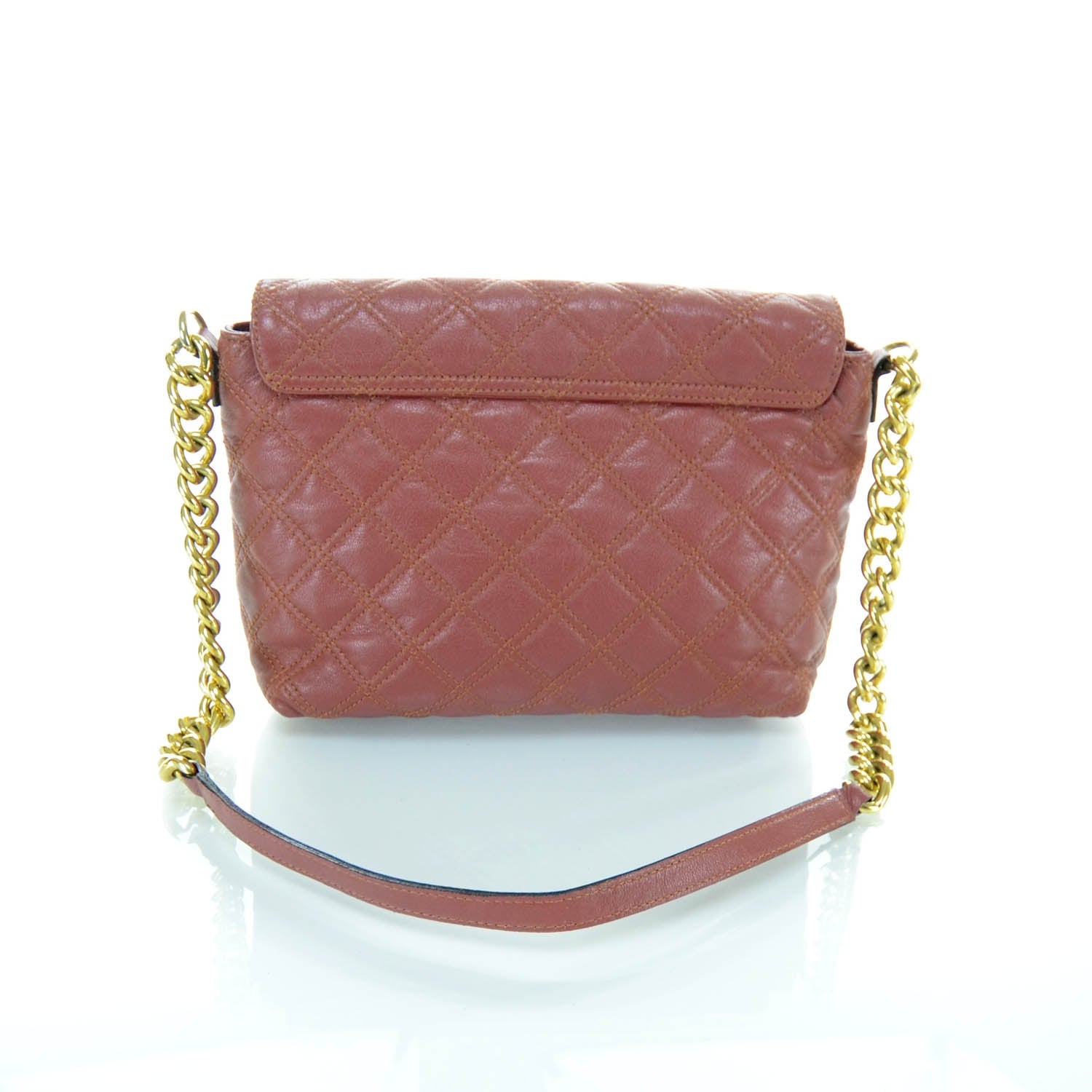 Marc Jacobs Leather Quilted The L Single Shoulder Bag Rose 3 of 11