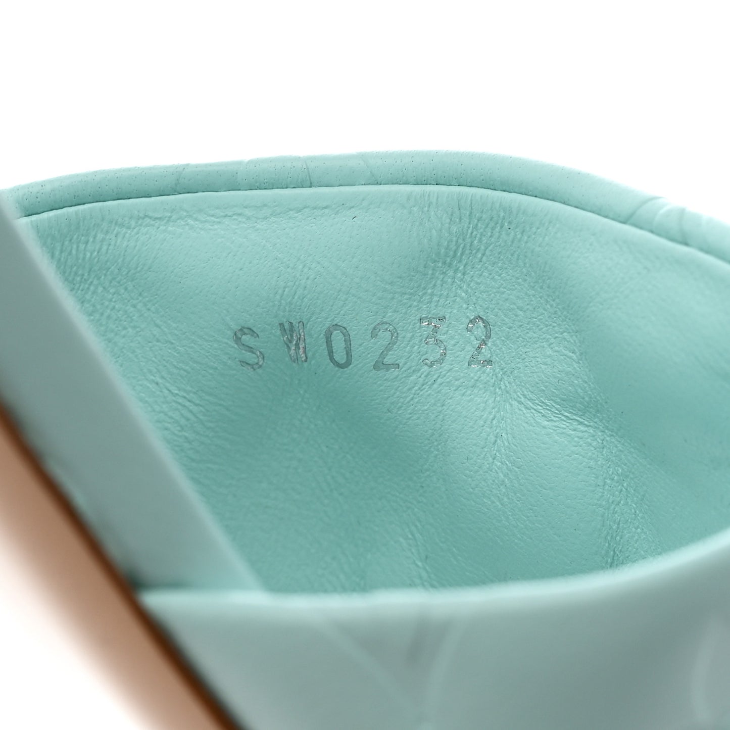 Lambskin Embossed Monogram Revival Flat Mules 38 Vert D'eau Green