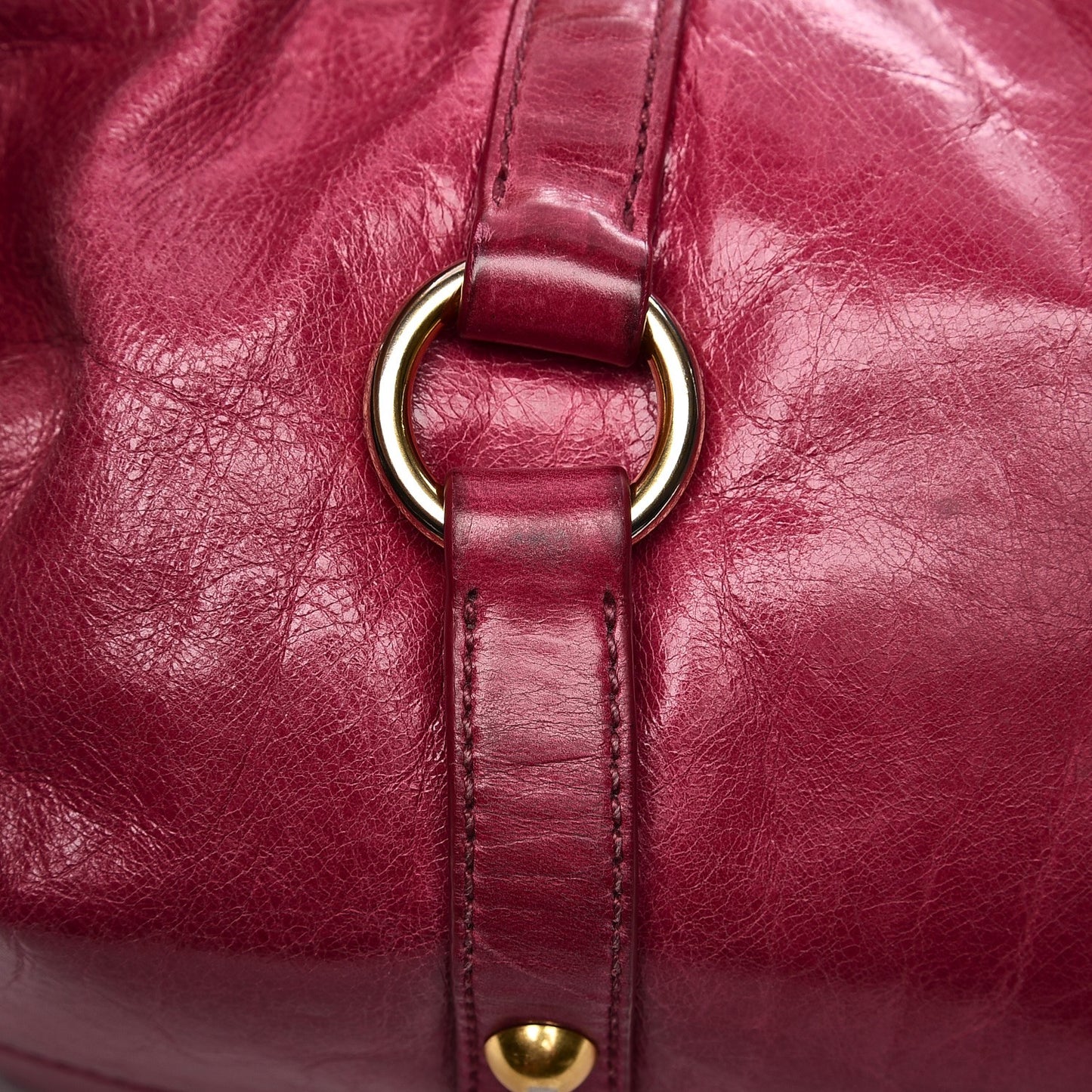 Vitello Lux Medium Bow Bag Fuchsia