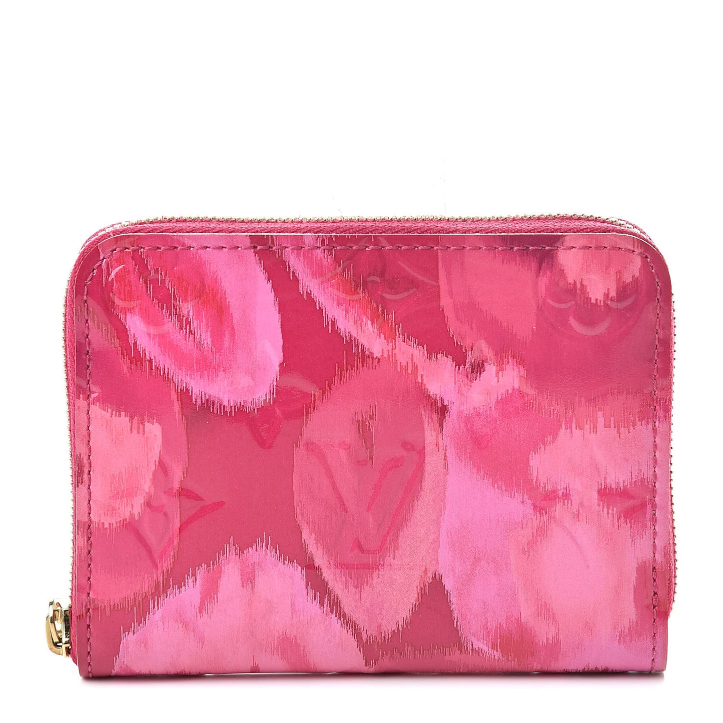 Vernis Ikat Zippy Coin Purse Rose Indien