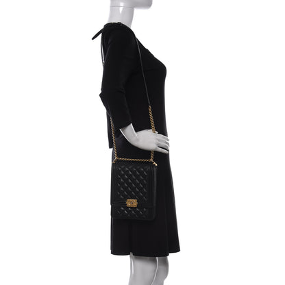 Chanel Caviar Quilted North South Boy Flap Black 2 of 10