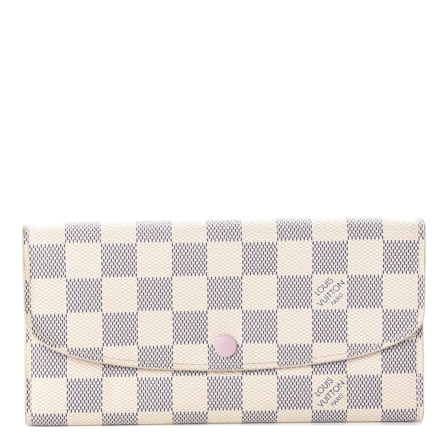 Louis Vuitton Damier Azur Emilie Wallet Rose Ballerine 1 of 6