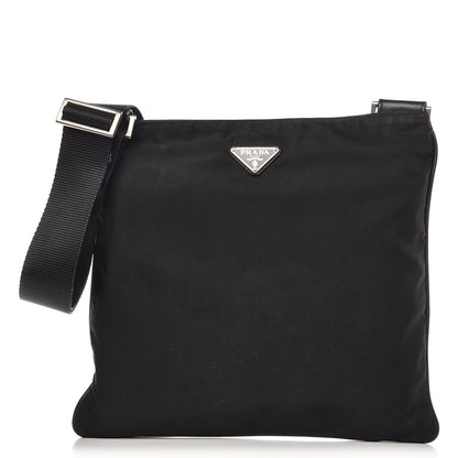 Prada Nylon Flat Messenger Bag Black 1 of 7