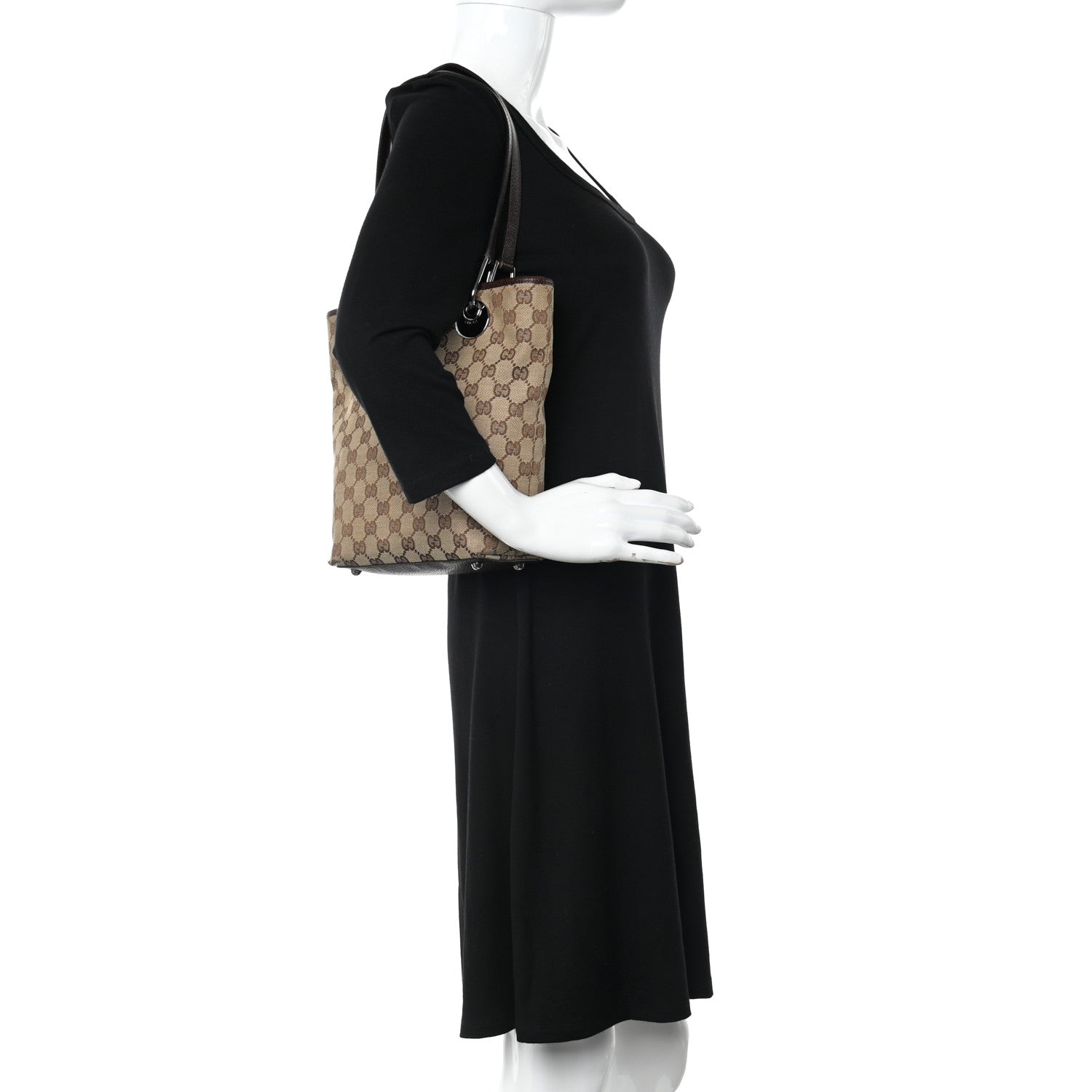 Gucci Monogram Small Eclipse Tote Brown 2 of 14