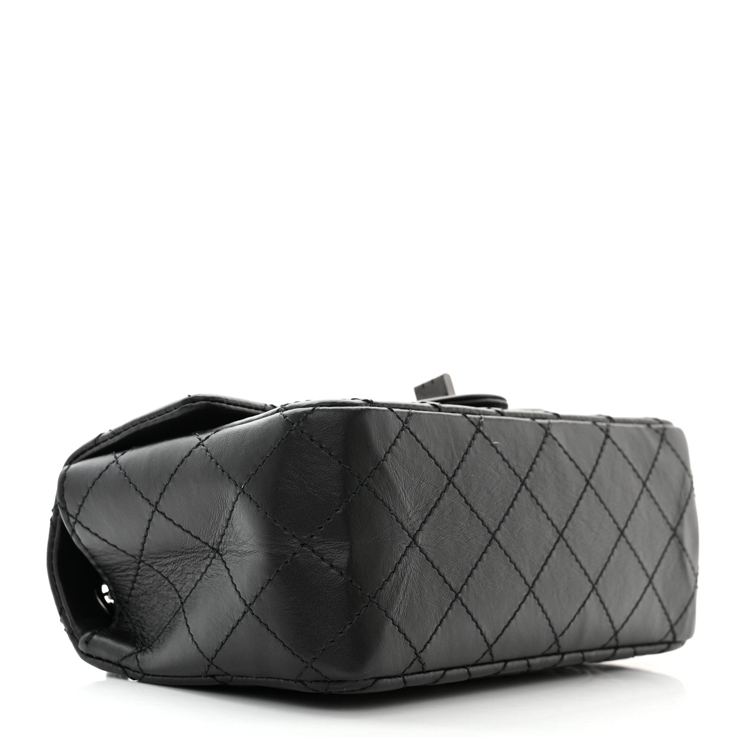 Chanel Aged Calfskin Quilted 2.55 Reissue Mini Flap So Black 4 of 11