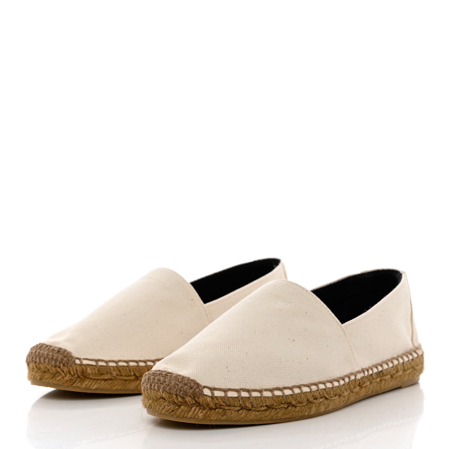 Saint Laurent Canvas Elba Espadrilles 39.5 Sweet Cream 3 of 12