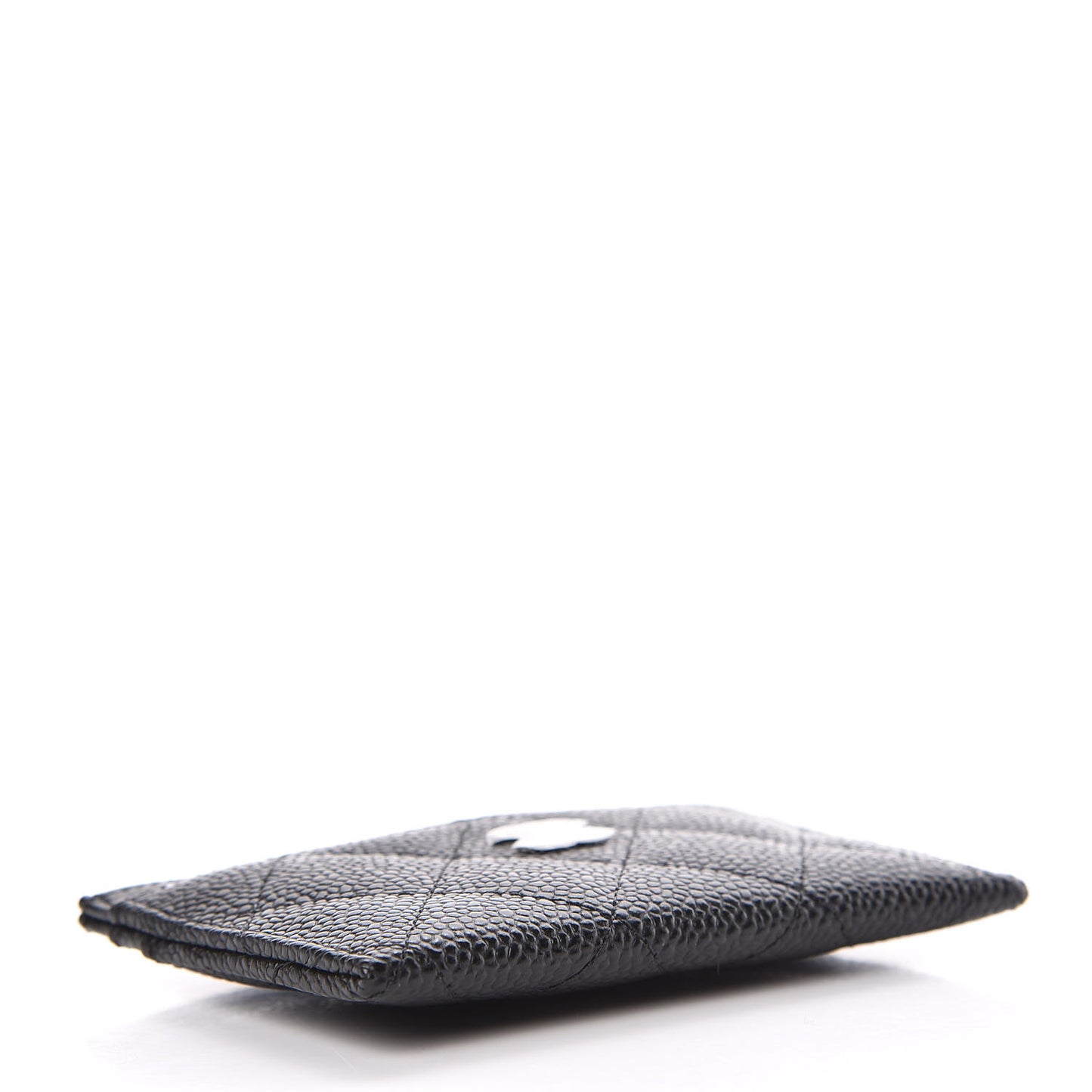 Caviar Quilted Card Holder Black