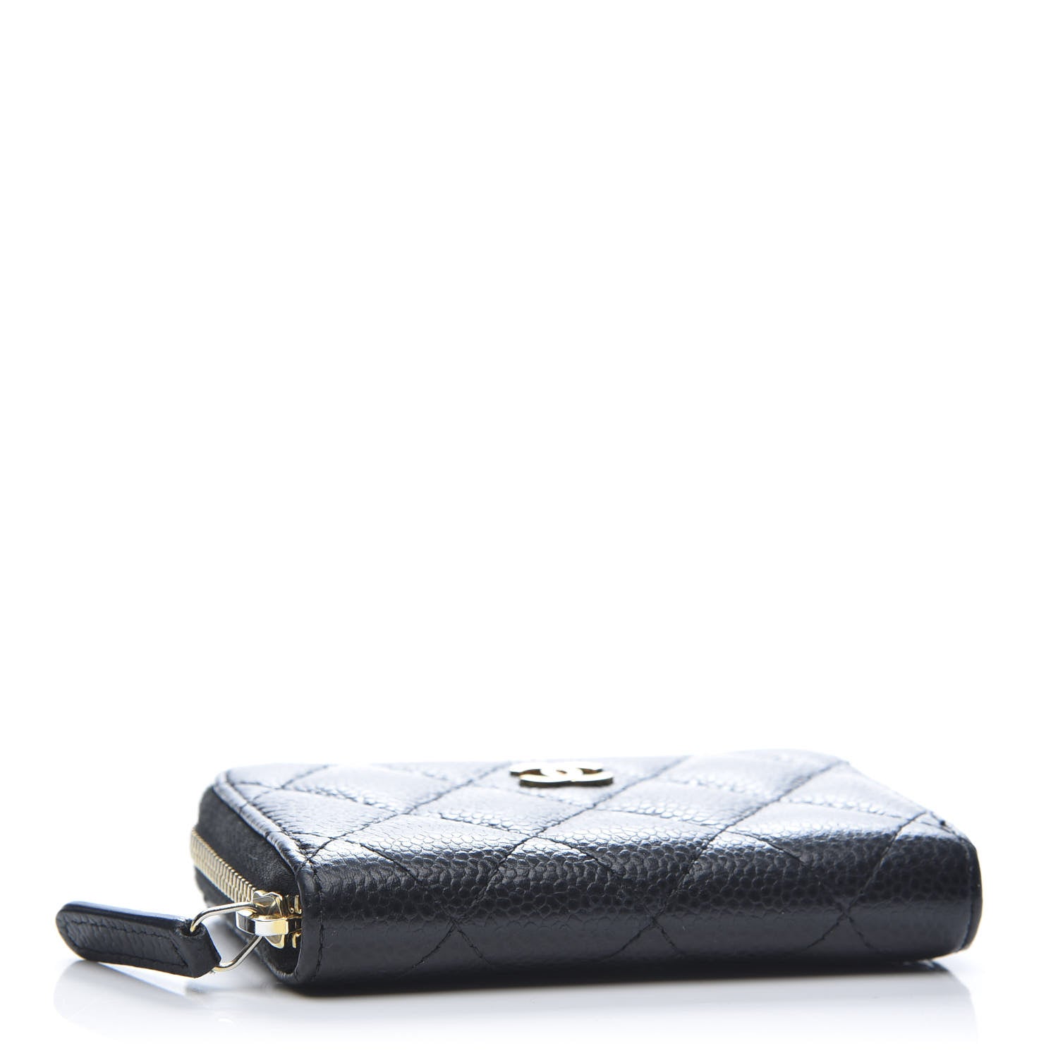 Chanel Caviar Quilted Zip Coin Purse Black 4 of 10