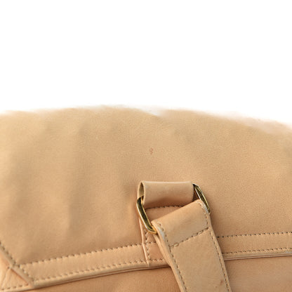 Chanel Lambskin Drawstring Sling Backpack Beige 14 of 16