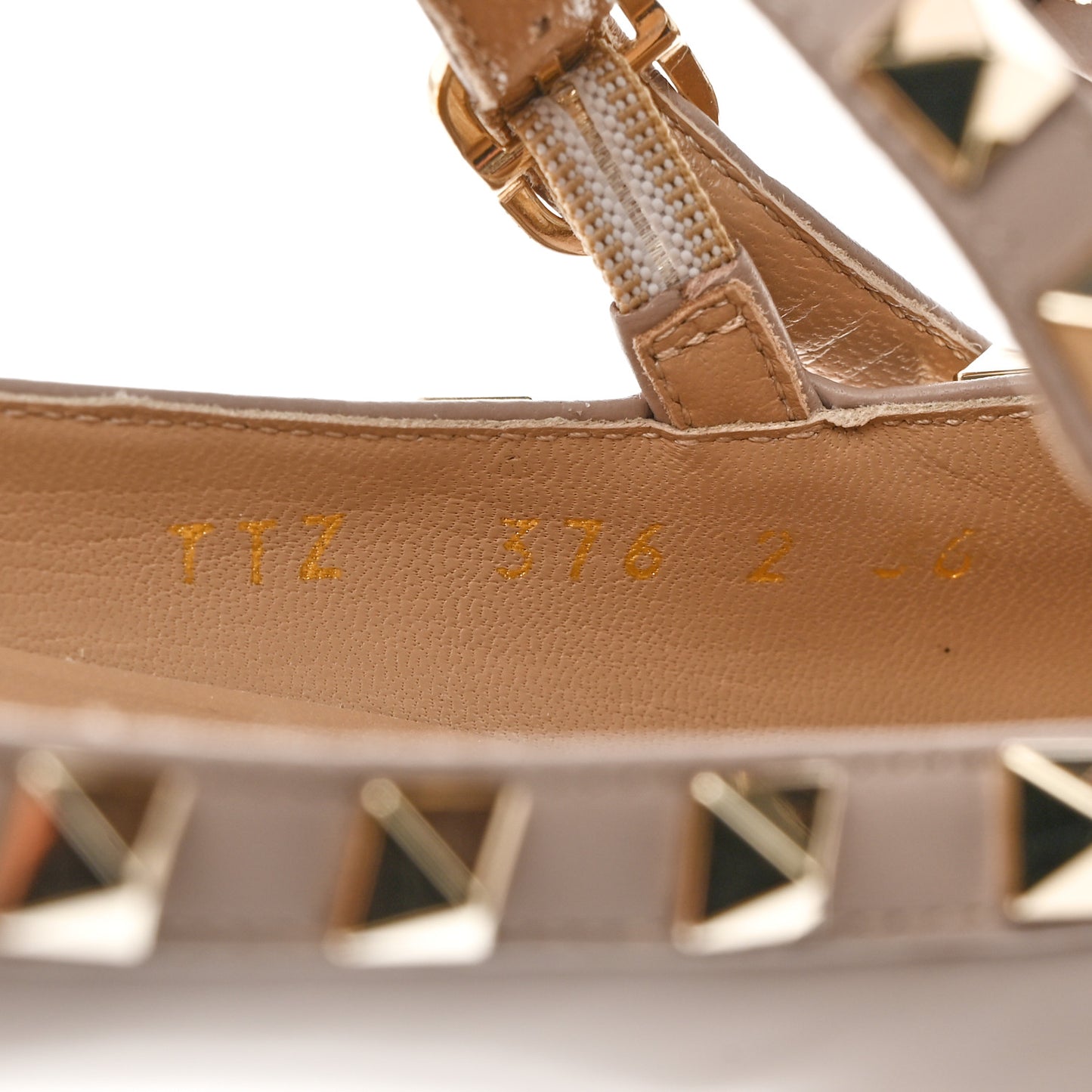 Patent Rockstud Cage Ballerina Flats 36 Poudre