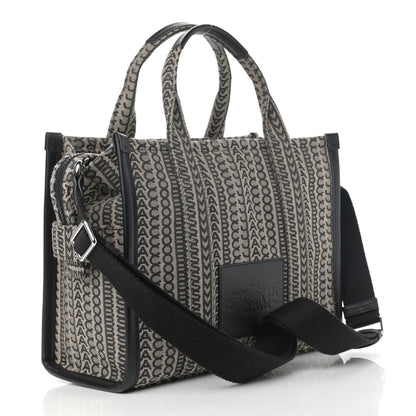 Marc Jacobs Cotton Jacquard Monogram Medium The Traveler Tote Bag Beige Multicolor 3 of 14