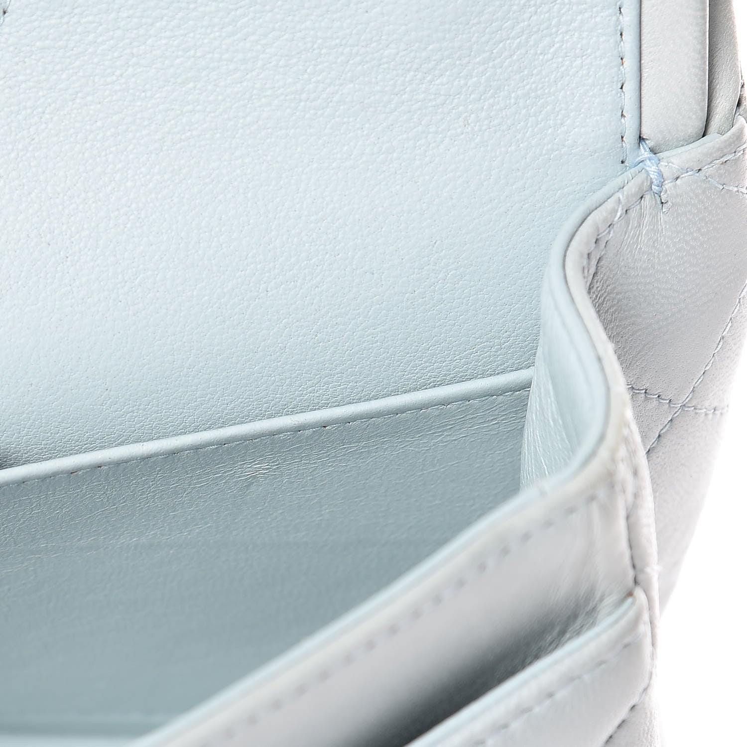 Chanel Lambskin Quilted Small Double Flap Light Blue 21 of 22