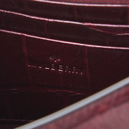 Mulberry Calfskin Crocodile Embossed Mini Lily Oxblood 7 of 8