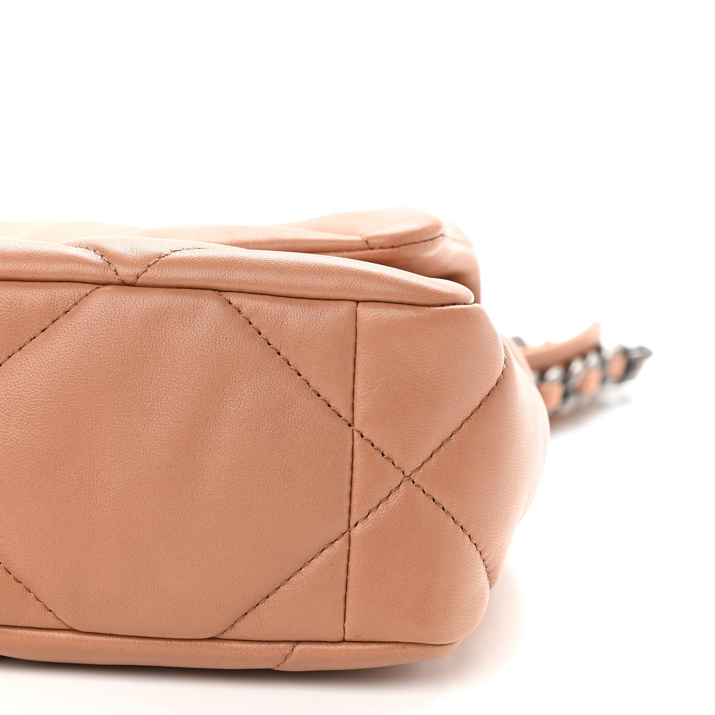 Lambskin Quilted Medium Chanel 19 Flap Brown