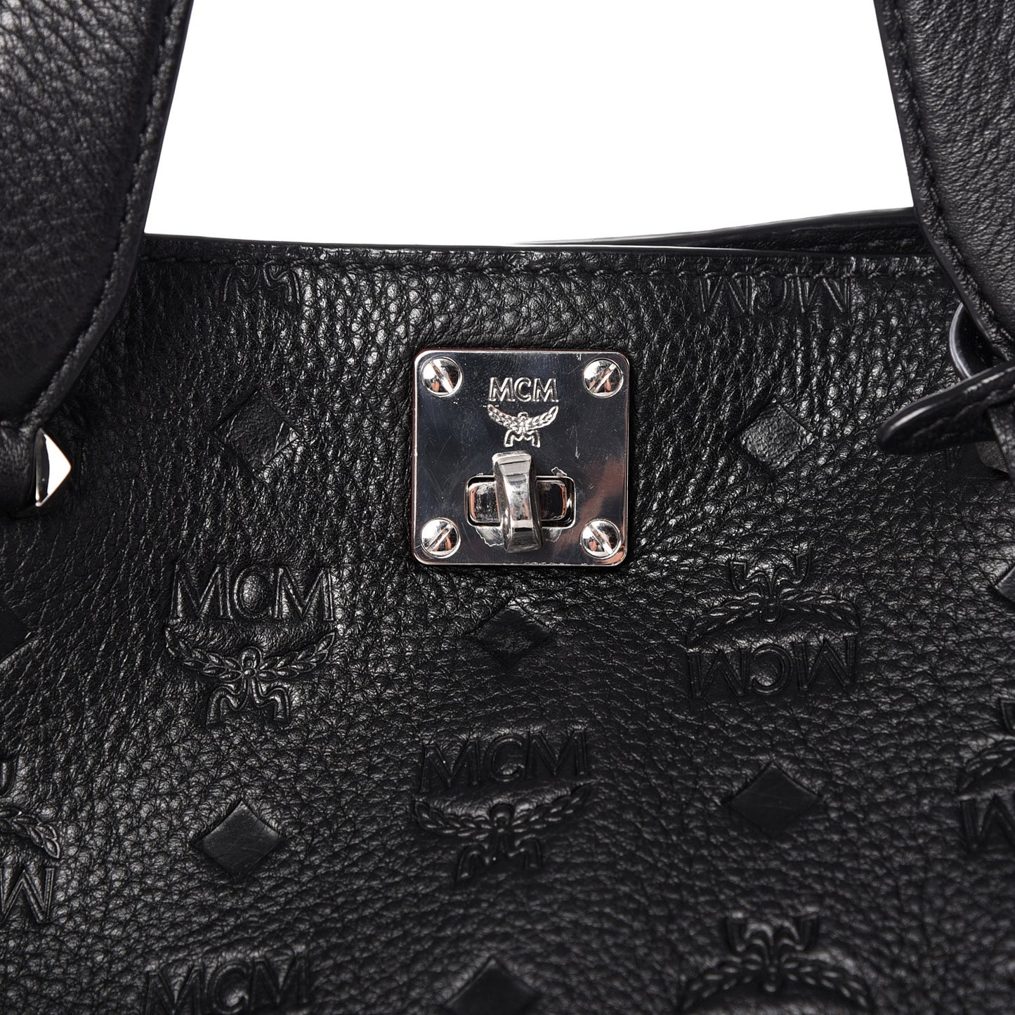 Calfskin Ottomar Monogram Large Essential Tote Black
