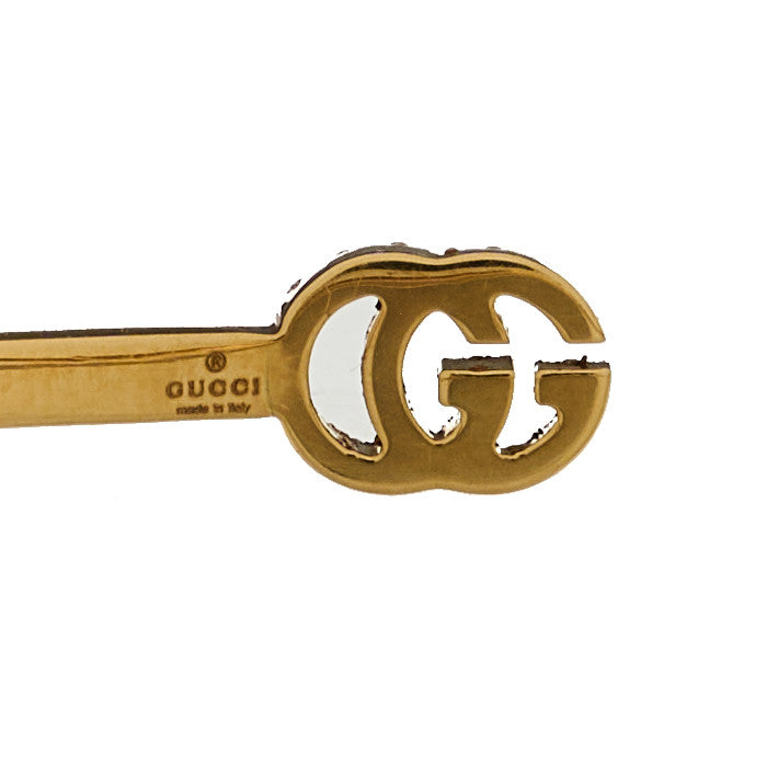 18K Yellow Gold Diamond GG Running Cuff Bracelet