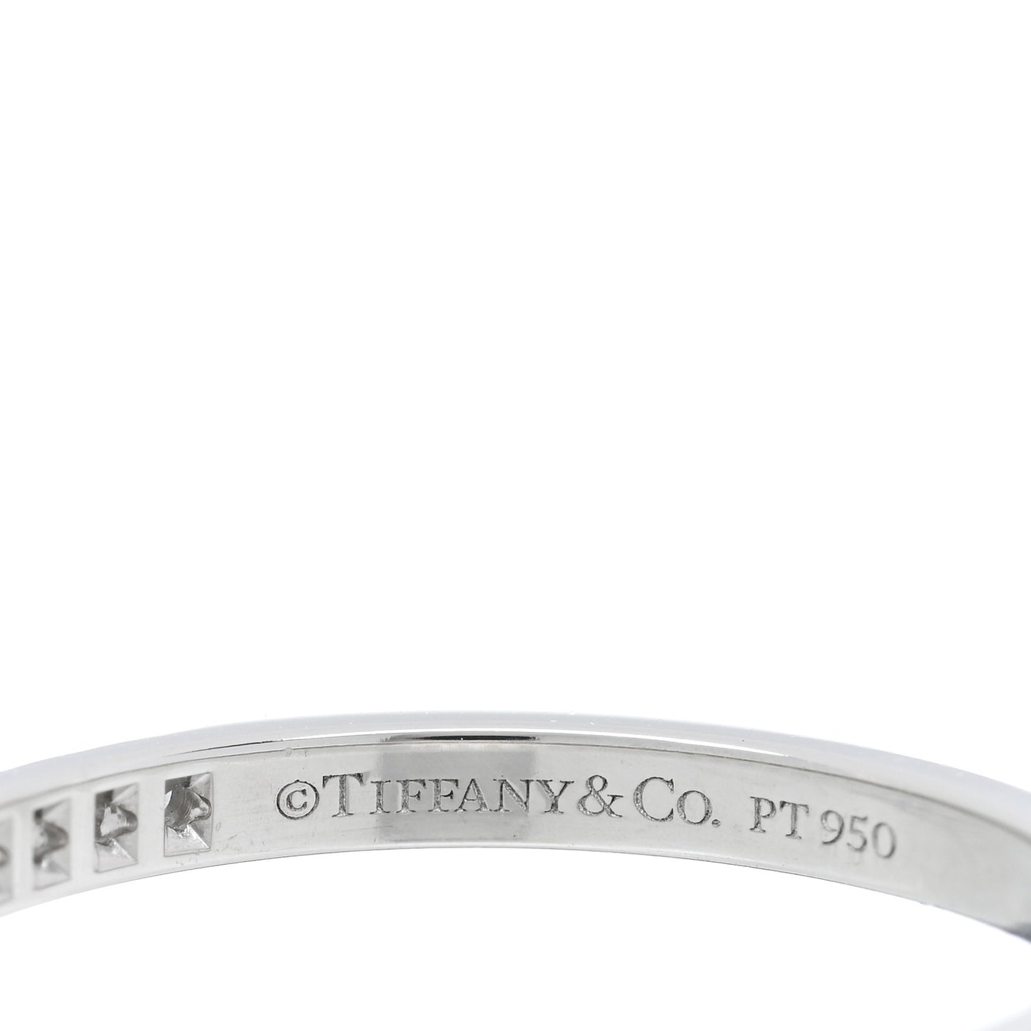 Platinum Diamond .17ctw Half Circle Soleste Band Ring 54 7
