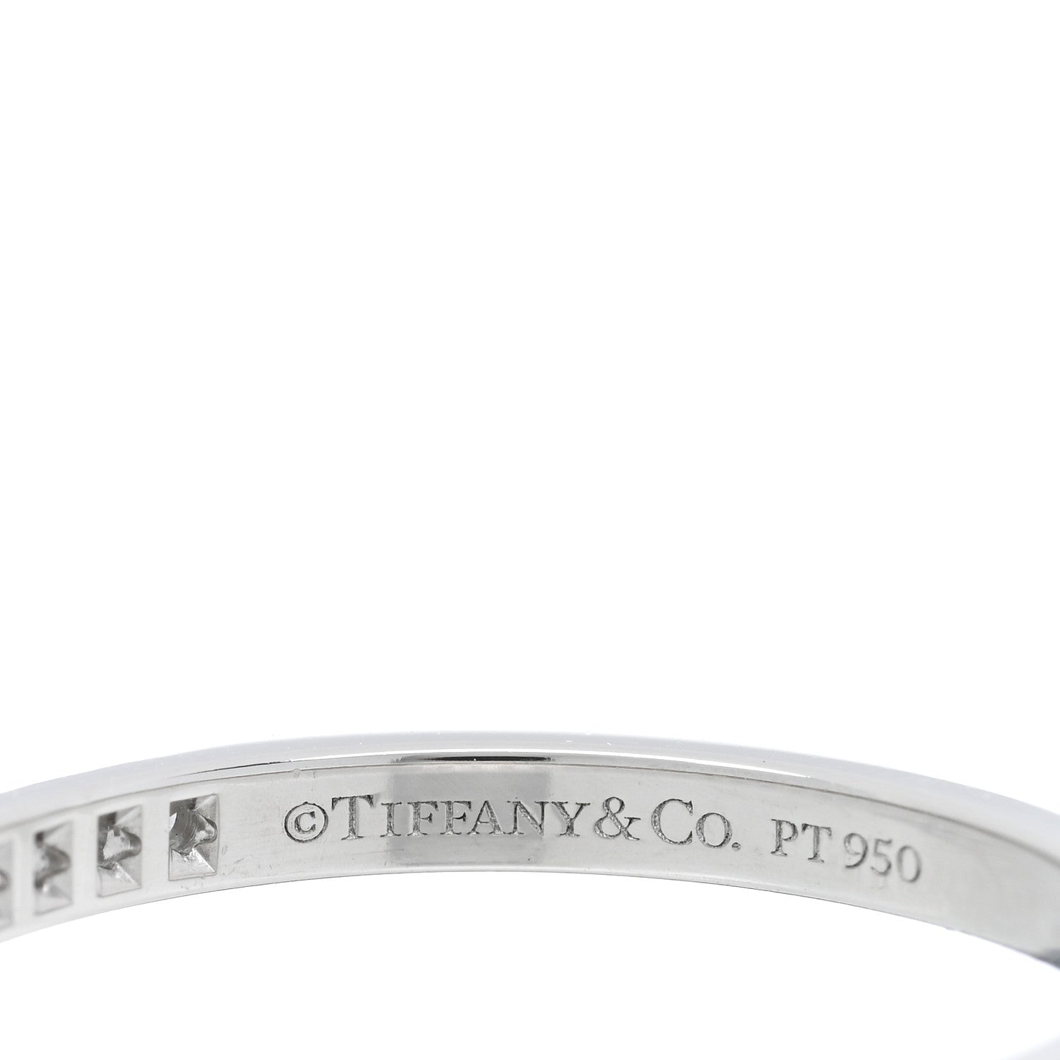 Tiffany Platinum Diamond .17ctw Half Circle Soleste Band Ring 54 7 4 of 4