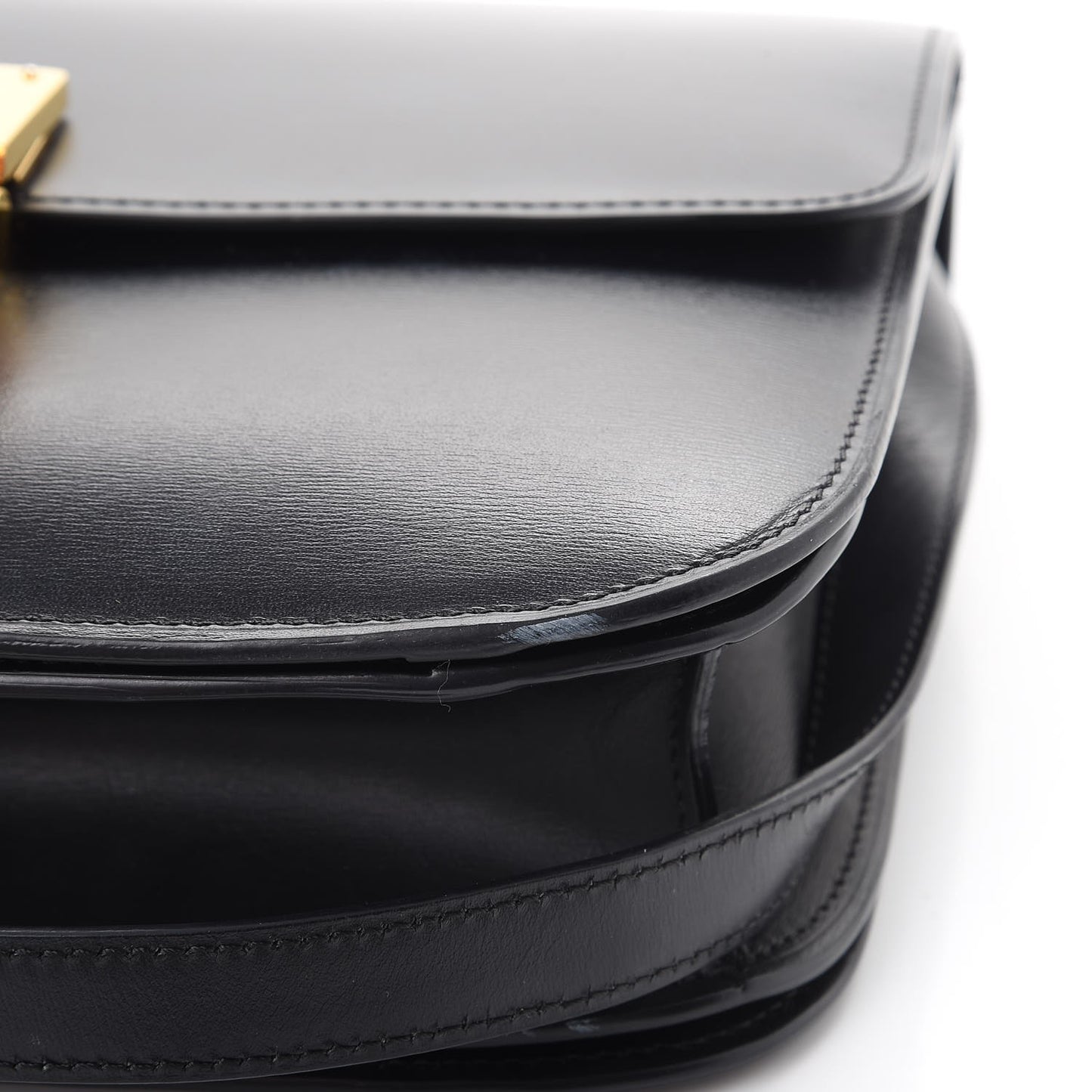 Box Calfskin Medium Classic Box Flap Bag Black