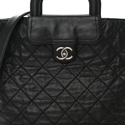 Chanel Iridescent Calfskin Quilted In The Mix Shopping Tote Black 9 of 20