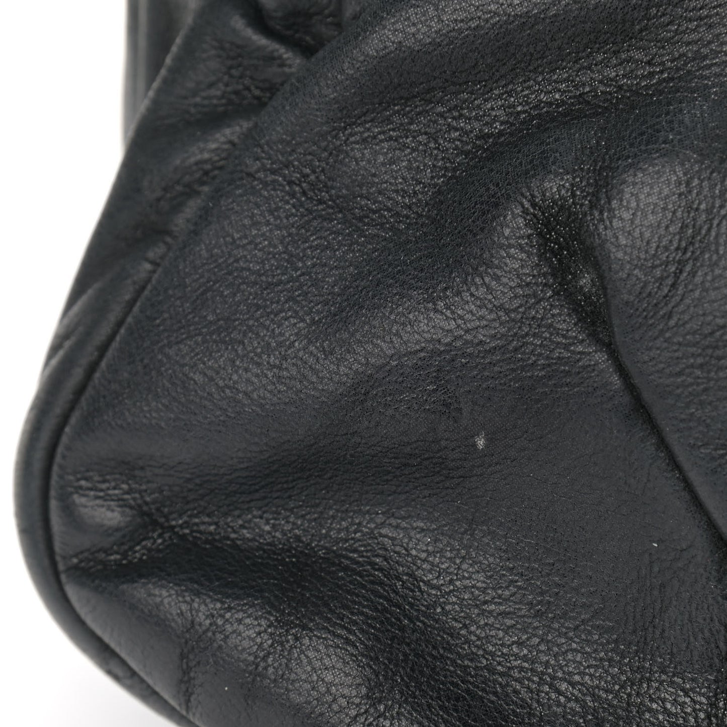 Iridescent Calfskin Glint Accordion Flap Black