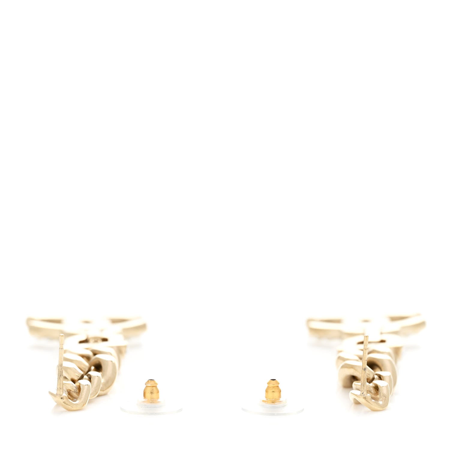 Chanel Metal Crystal CC Vendome CC Dangle Earrings Gold 3 of 5