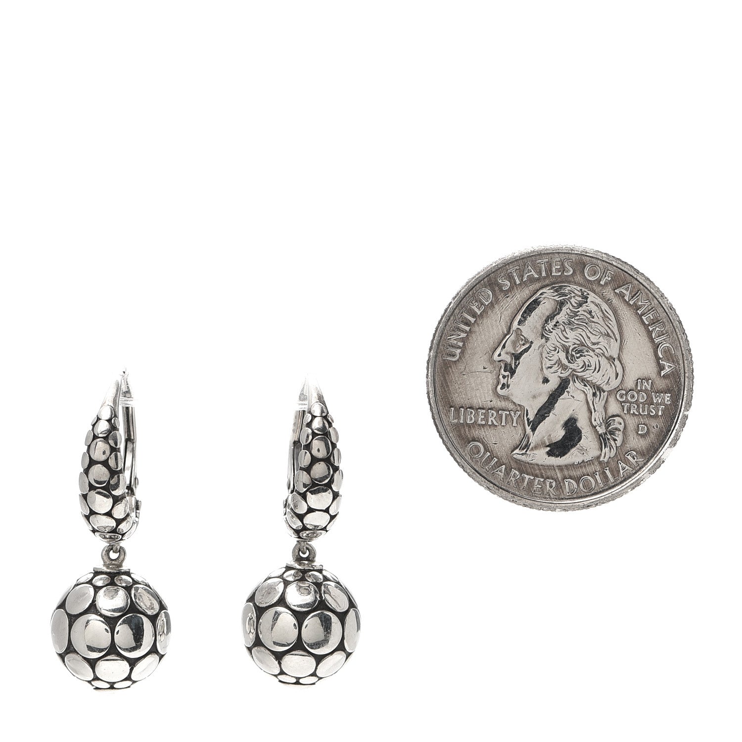 John Hardy Sterling Silver Dot Drop Earrings 2 of 4