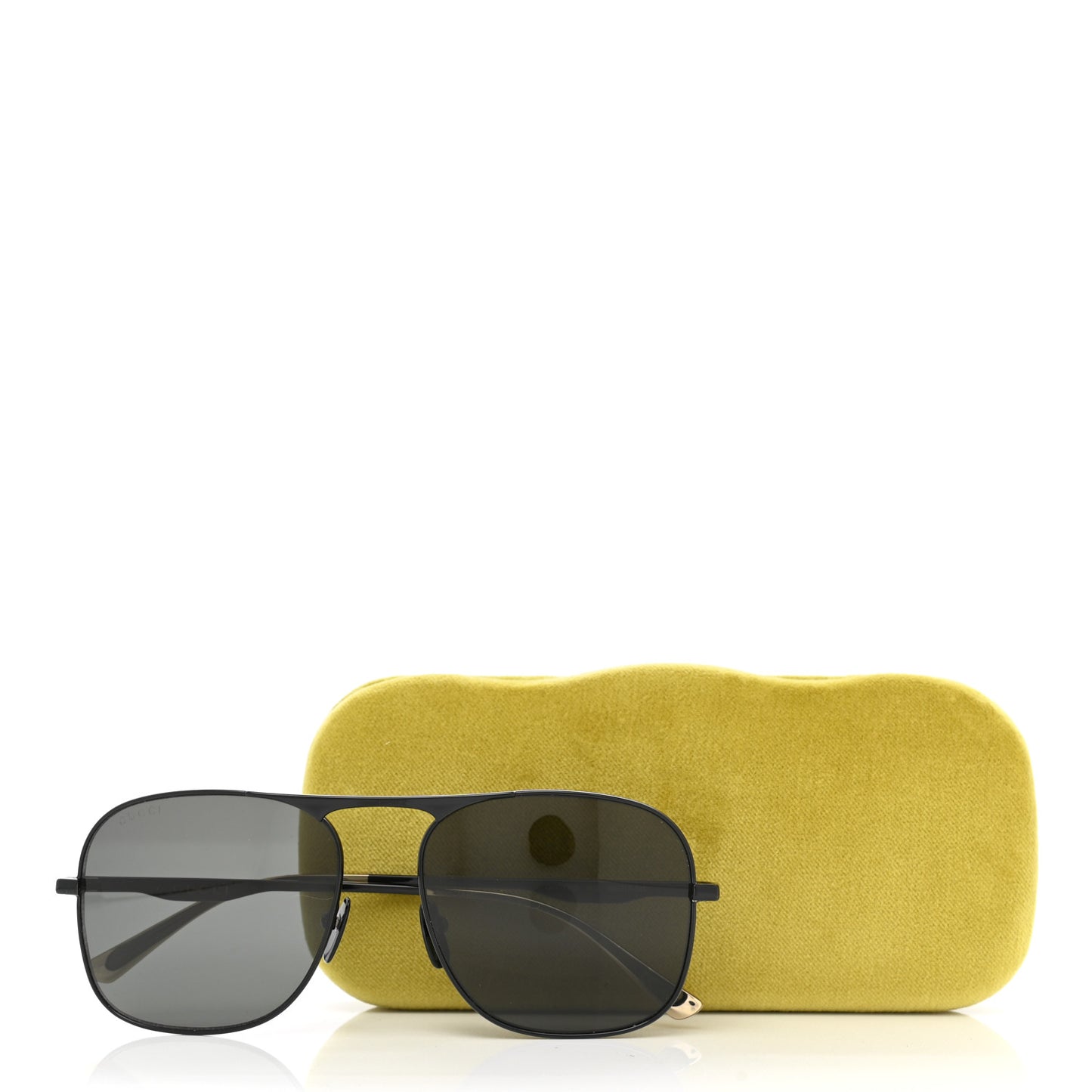 Square Aviator Sunglasses GG0335S Black