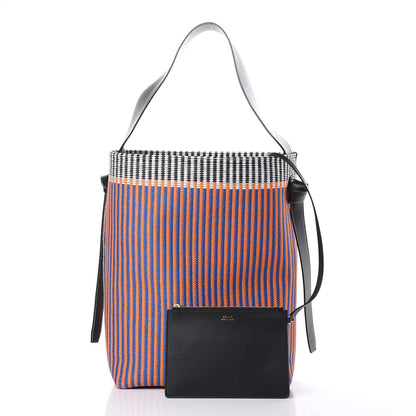 Celine Woven Canvas Small Twisted Cabas Multicolor 3 of 9
