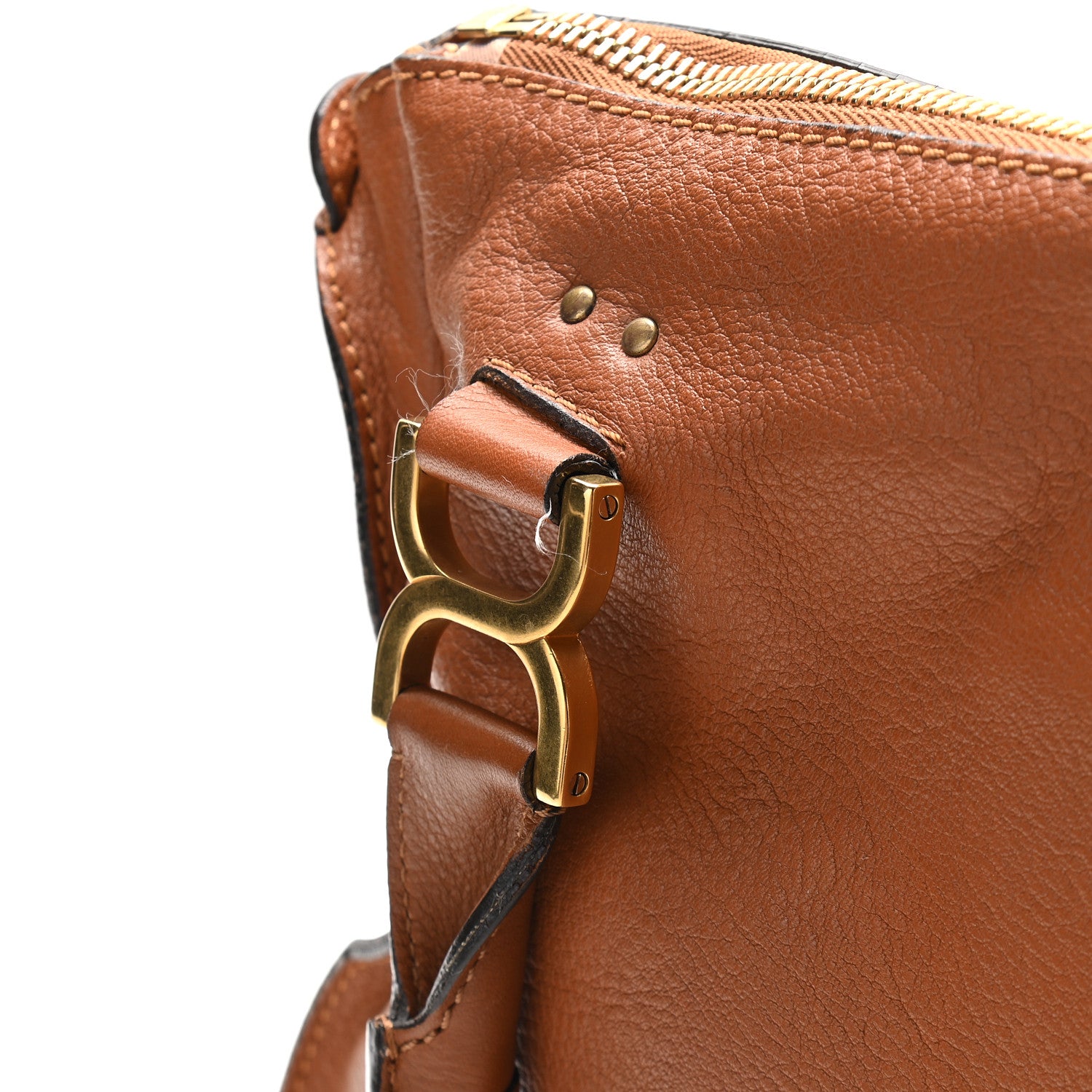 Chloe Calfskin Medium Marcie Satchel Tan 14 of 15