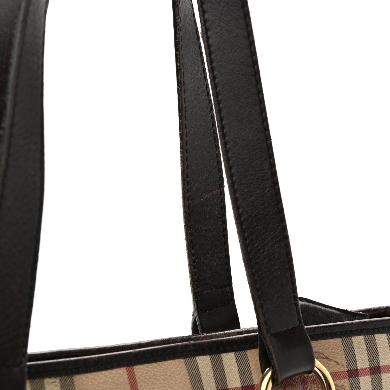 Burberry Haymarket Check Medium Regent Tote Chocolate 15 of 19