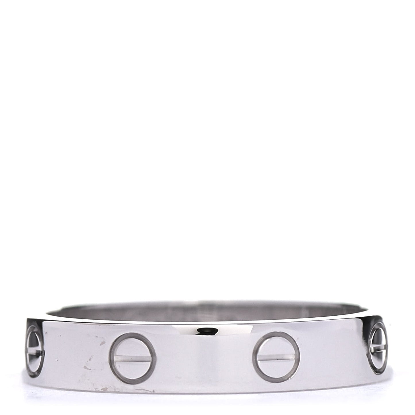 18K White Gold Diamond 4mm LOVE Wedding Band Ring 58 8.25