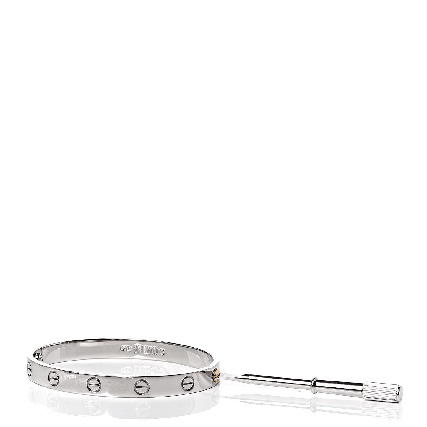 18K White Gold LOVE Bracelet 16