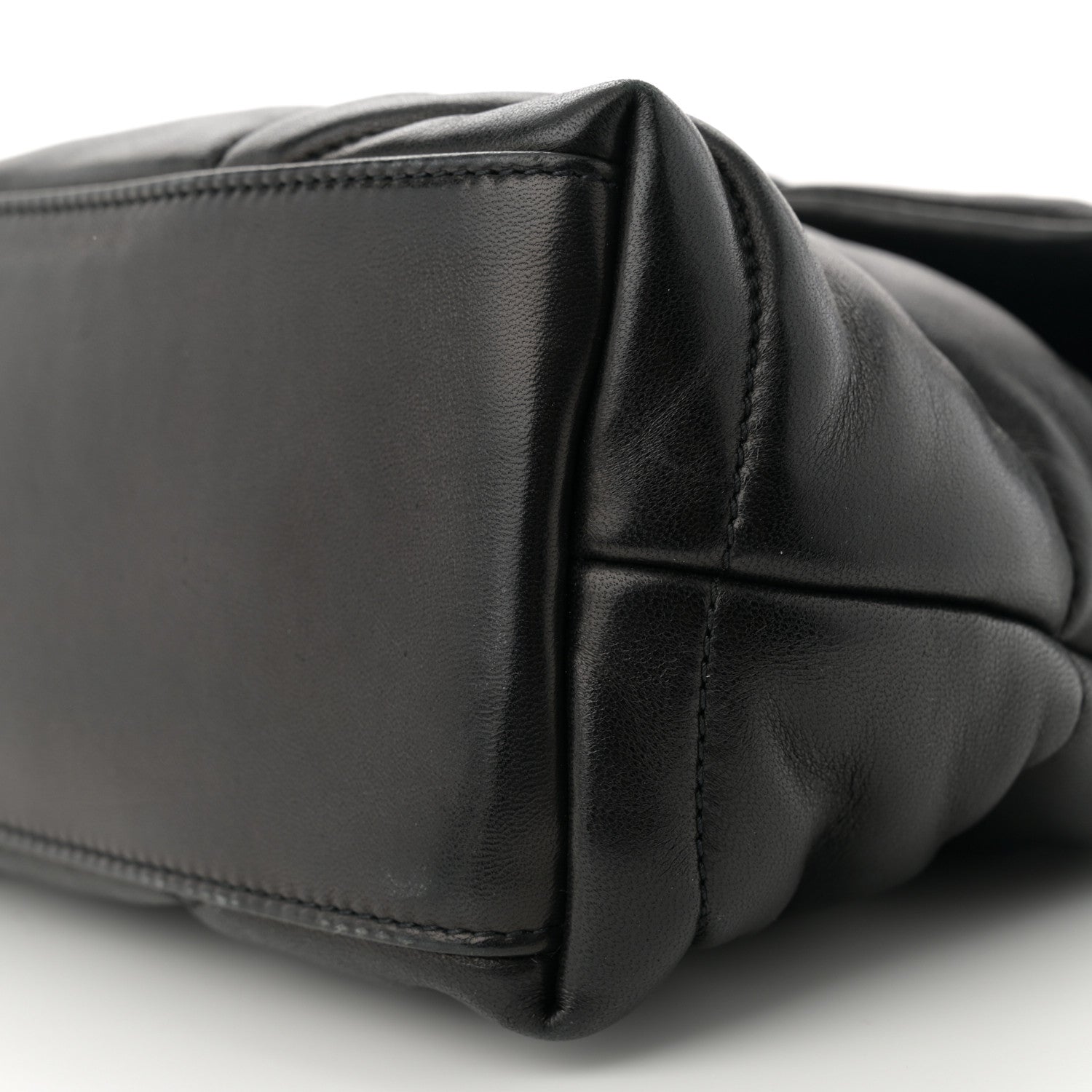 Saint Laurent Lambskin Quilted Small Loulou Puffer Monogram Chain Satchel Black 10 of 11