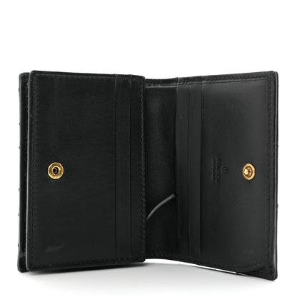 Gucci Calfskin Matelasse GG Marmont Card Case Wallet Black 5 of 8