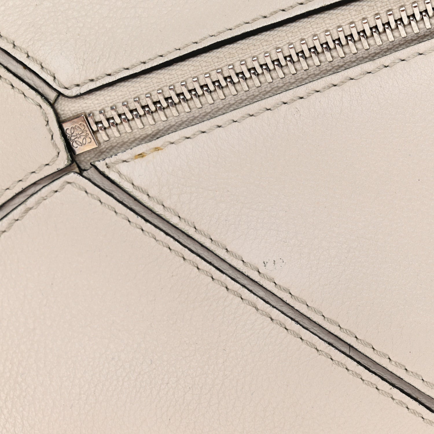 Loewe Grained Calfskin Small Puzzle Bag White 10 of 13