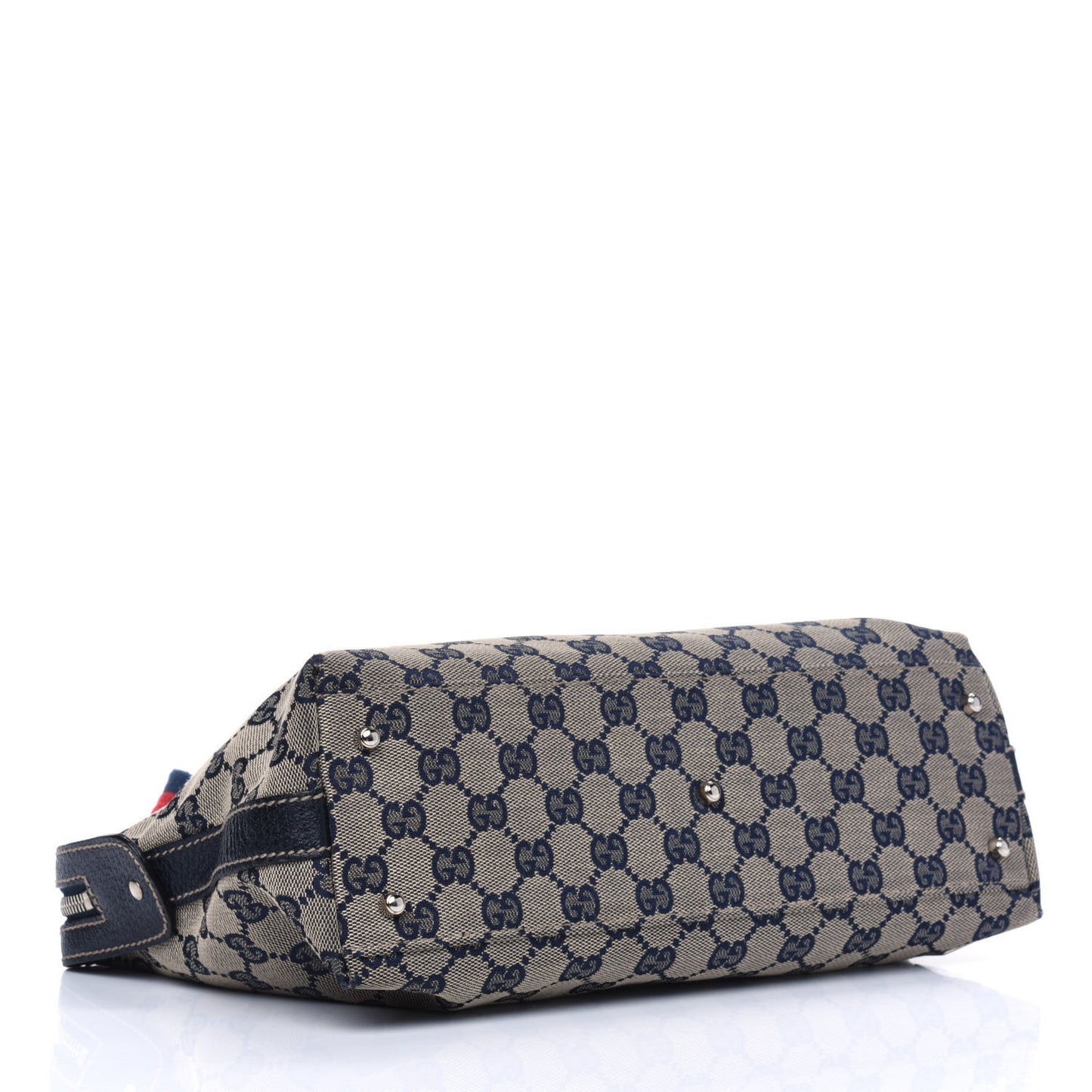 GG Monogram Web Pop Tote Navy