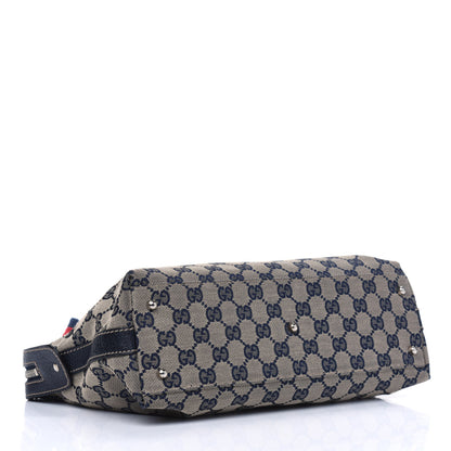 Gucci GG Monogram Web Pop Tote Navy 3 of 4