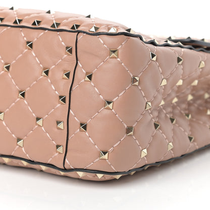 Valentino Garavani Nappa Large Rockstud Spike Shoulder Bag Soft Noisette 9 of 13